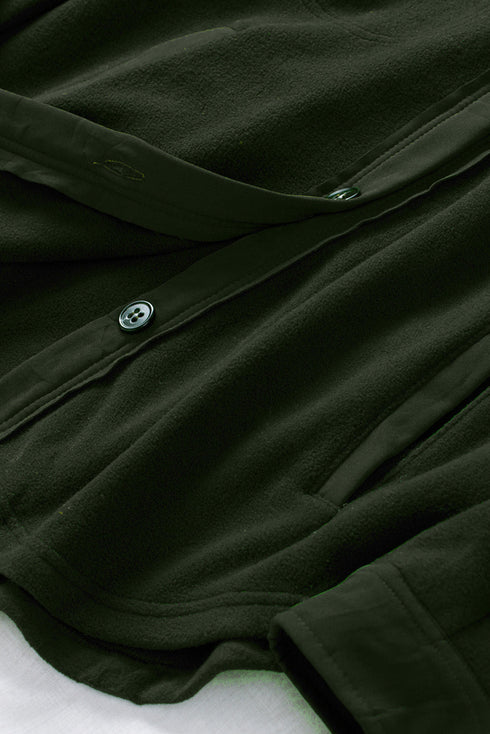 Turn Down Collar Buttoned Shirt Jacket